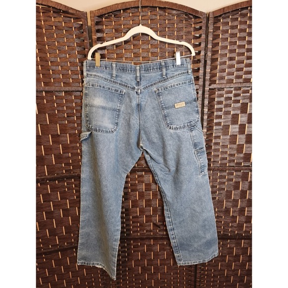 Vintage Wrangler Carpenter‎ Jeans 34x29 Blue Denim Straight Leg Workwear - Picture 6 of 15